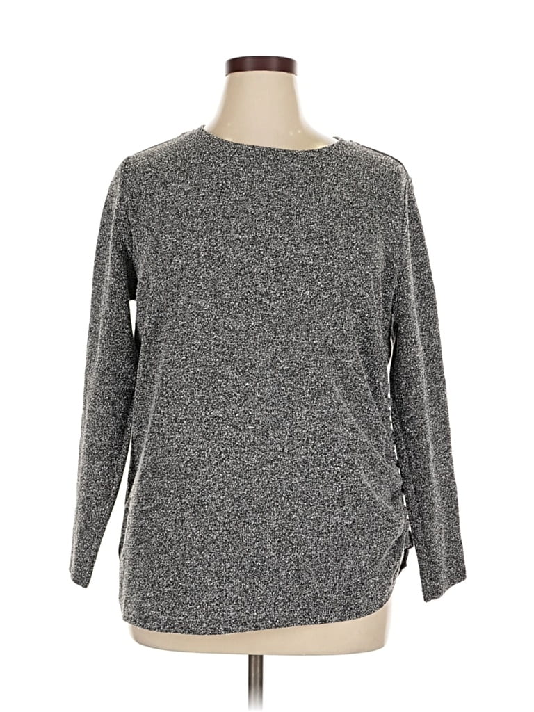 Pre-owned Ann Taylor Factory Pullover Sweater In Gray