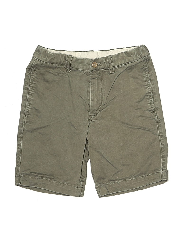 Pre-owned Crewcuts Kids' Khaki Shorts In Green