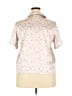 ASOS Design Metallic Pink Short Sleeve Blouse Size 12 - photo 2