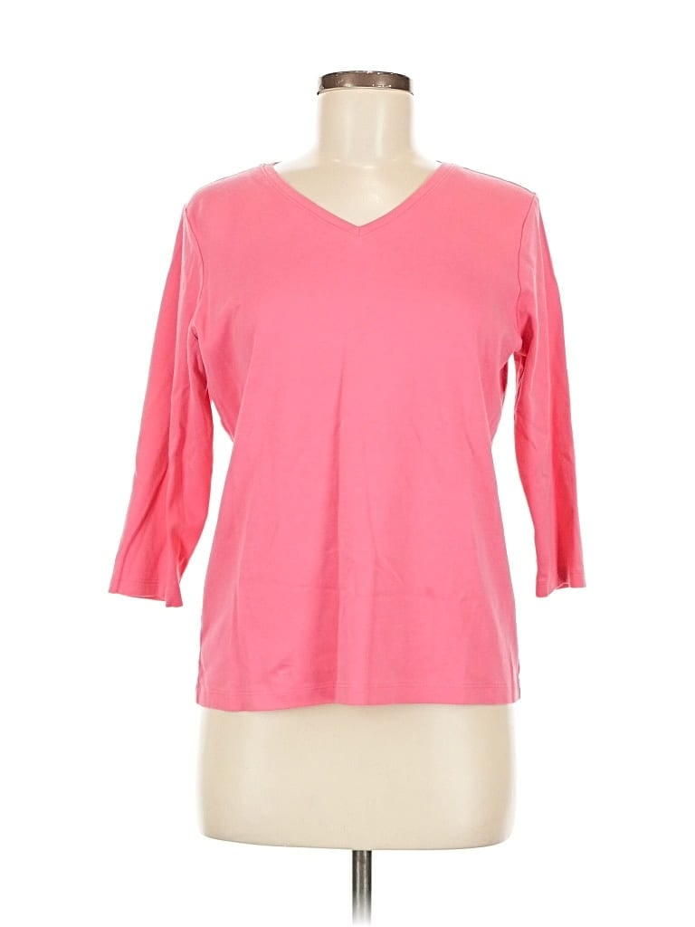 Click to view more detailed imagery on our partner's website Pre-owned L.l.bean 3/4 Sleeve T-shirt In Pink