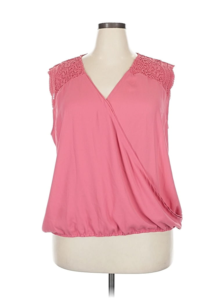 Pre-owned Liz Claiborne Career Sleeveless Blouse In Pink