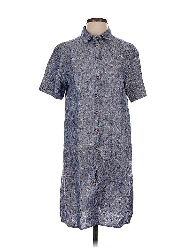 Click to view more detailed imagery on our partner's website Pre-owned Tahari Short Sleeve Button Down Shirt In Blue