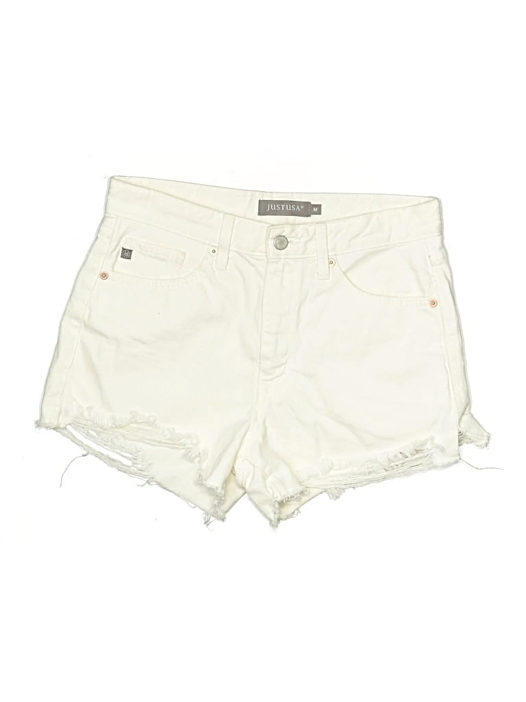 Click to view more detailed imagery on our partner's website Pre-owned Just Usa Denim Shorts In White
