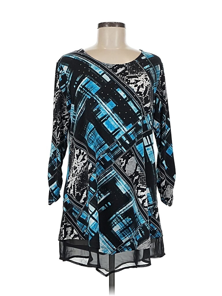 Pre-owned Style & Co 3/4 Sleeve Blouse In Blue