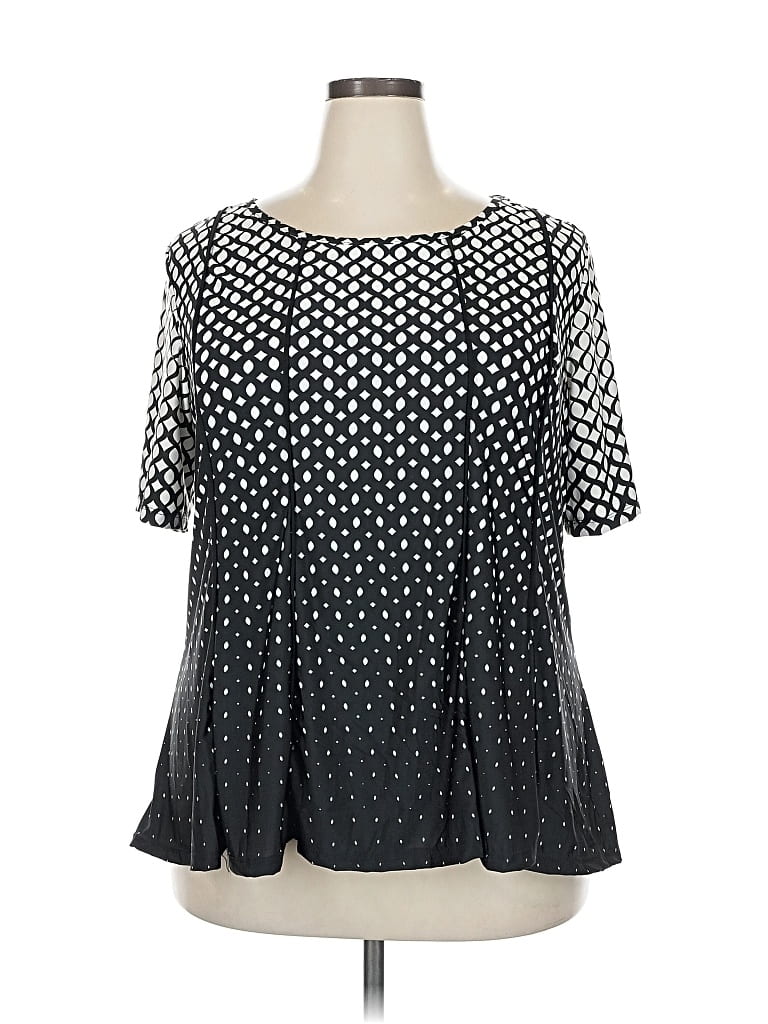 Pre-owned Assorted Brands 3/4 Sleeve Blouse In Gray