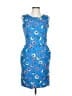 Lands' End Print Blue Cocktail Dress Size 12 (tall) - photo 1