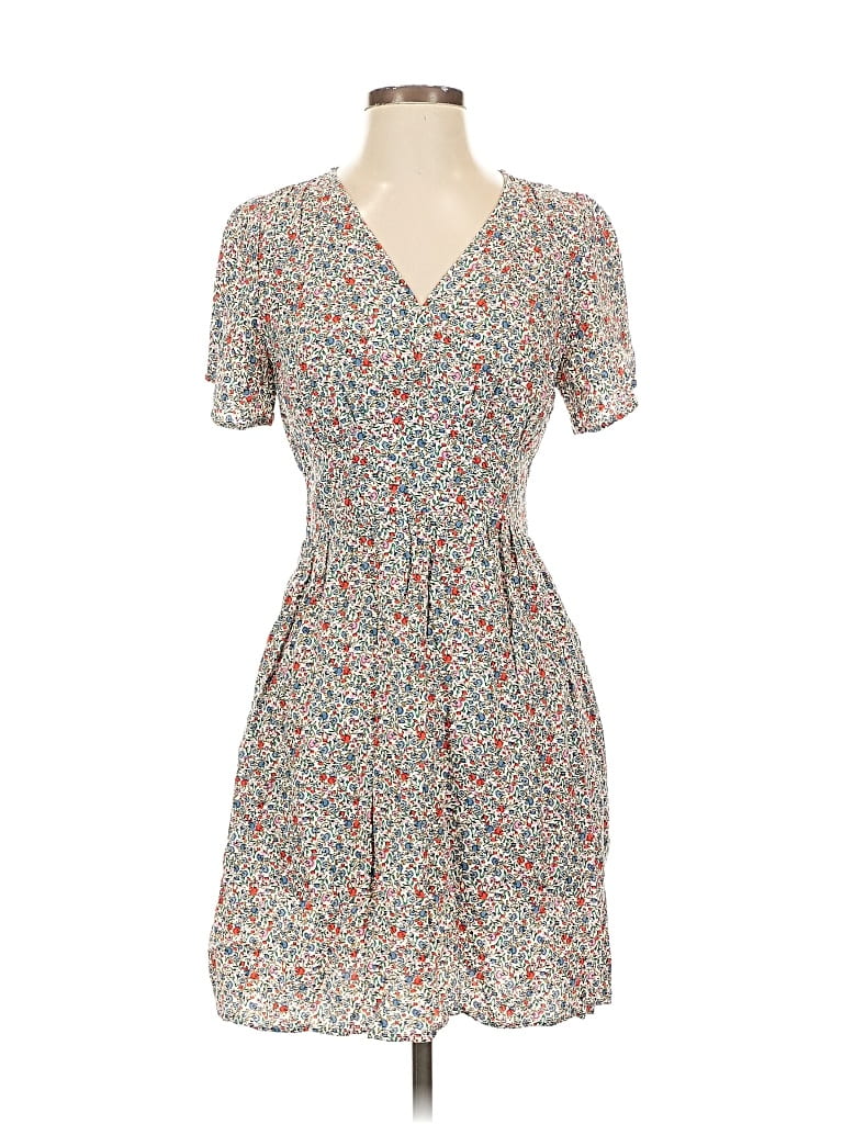 Pre-owned Ann Taylor Loft Casual Dress In Gray