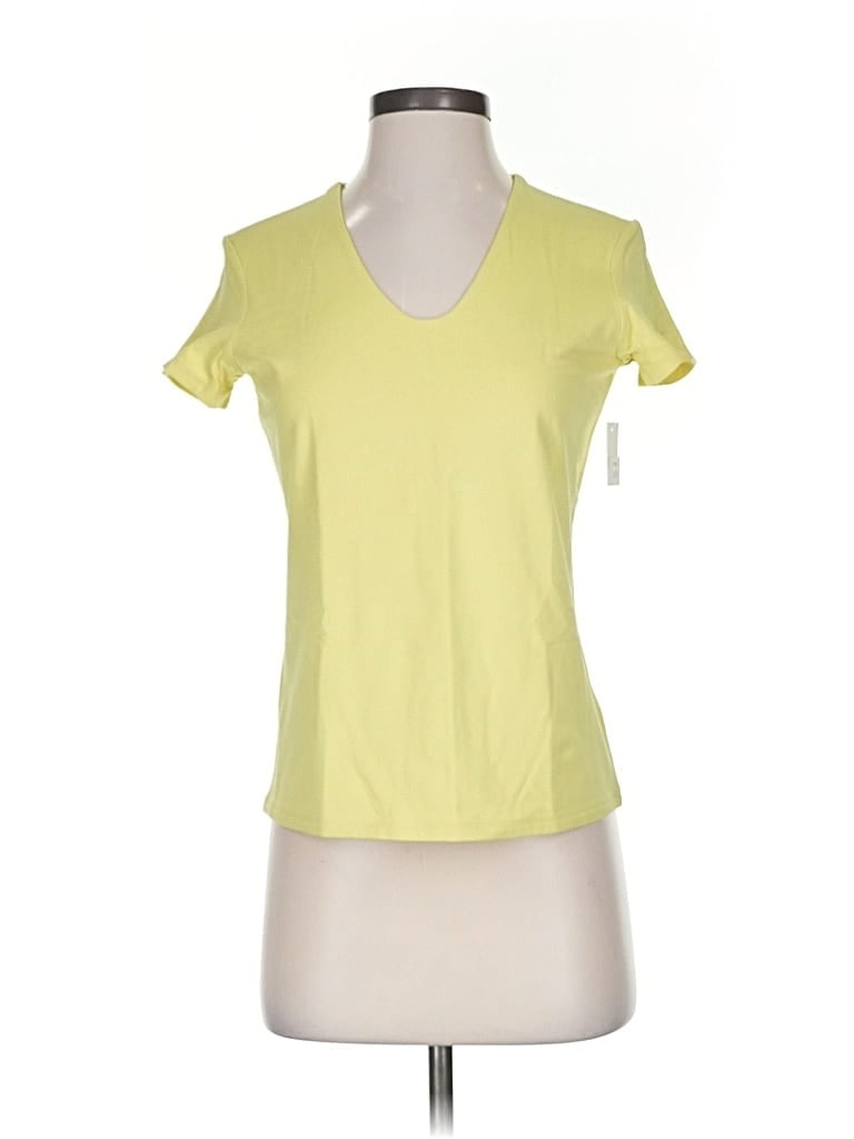 Pre-owned Jjill Short Sleeve T-shirt In Yellow