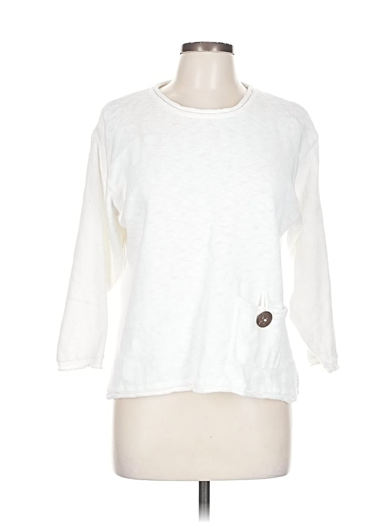 Pre-owned Lulu-b Sweatshirt In White