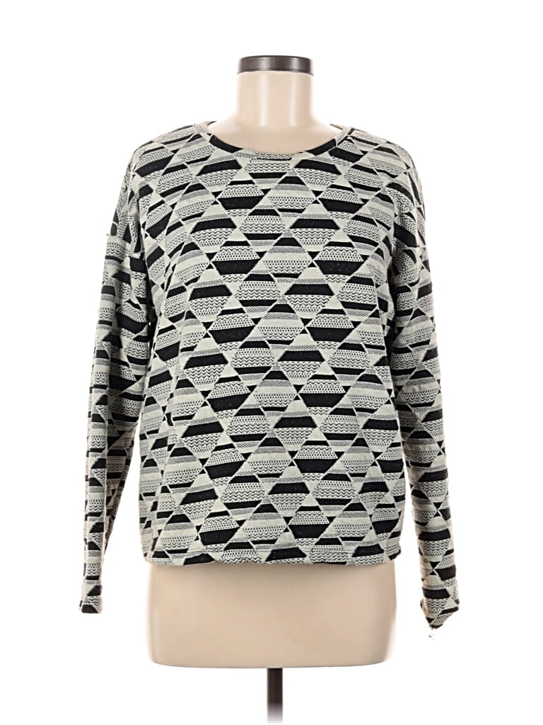 Pre-owned H&m Pullover Sweater In Gray