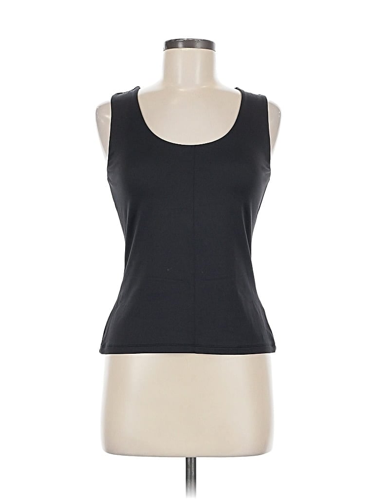 Pre-owned Tahari Sleeveless Top Black Scoop Neck Tops