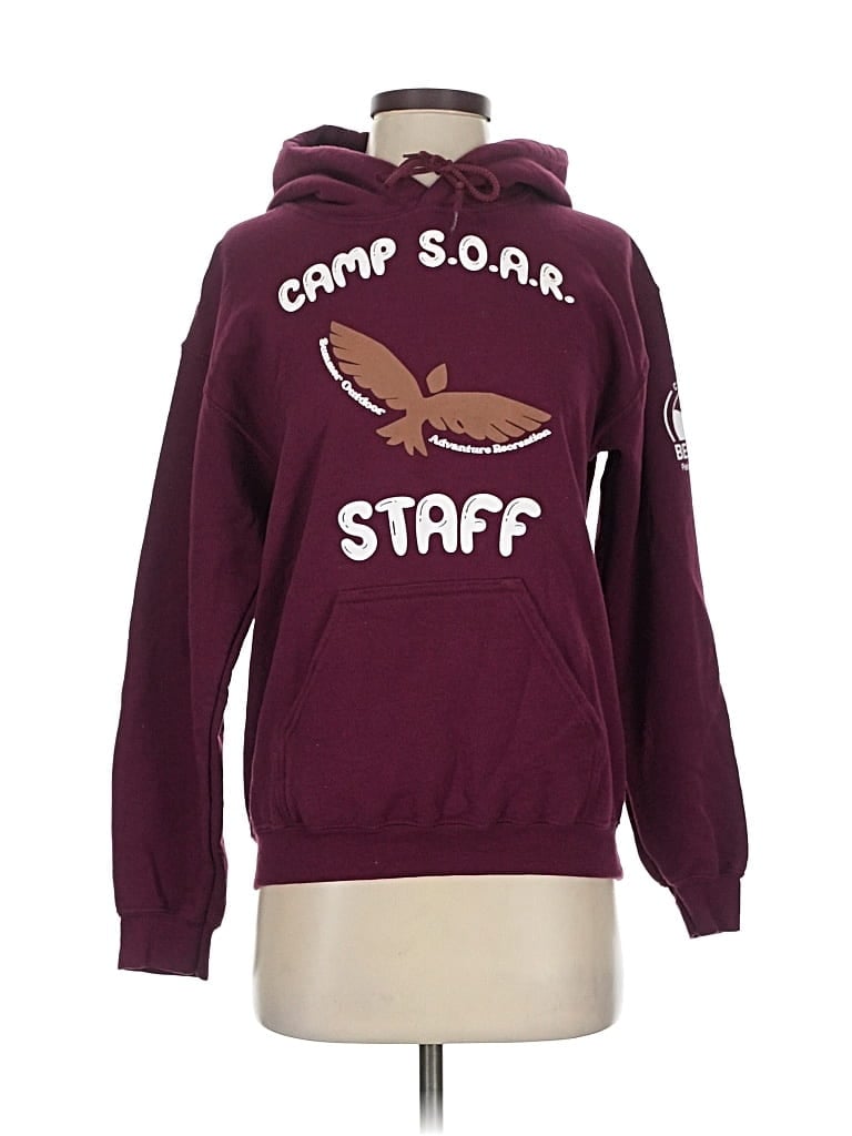 Pre-owned Gildan Sweatshirt In Burgundy