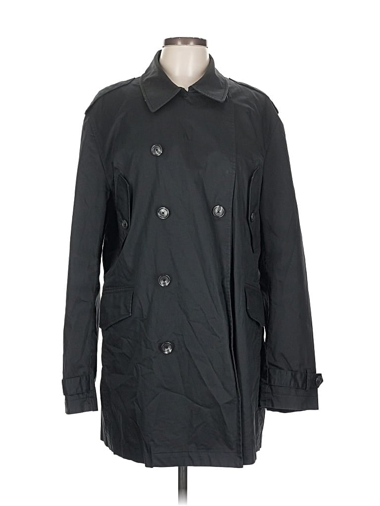 Pre-owned Tasso Elba Trenchcoat In Black