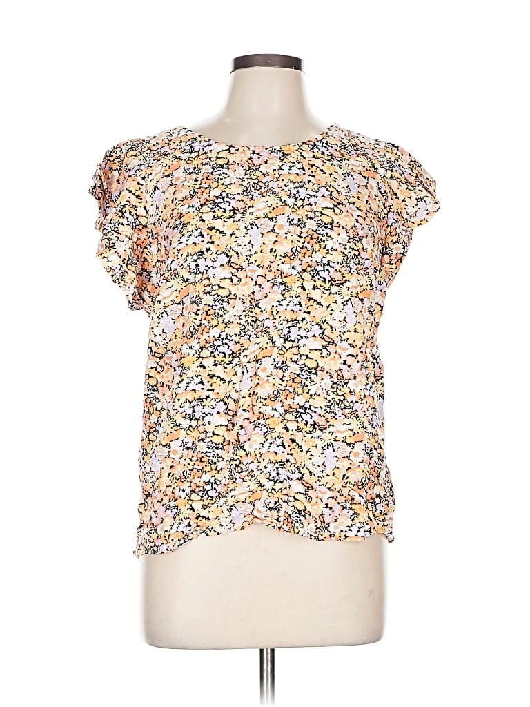 Pre-owned Cynthia Rowley Tjx Short Sleeve Blouse In White