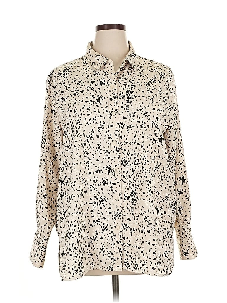 Pre-owned A New Day Long Sleeve Button Down Shirt In White