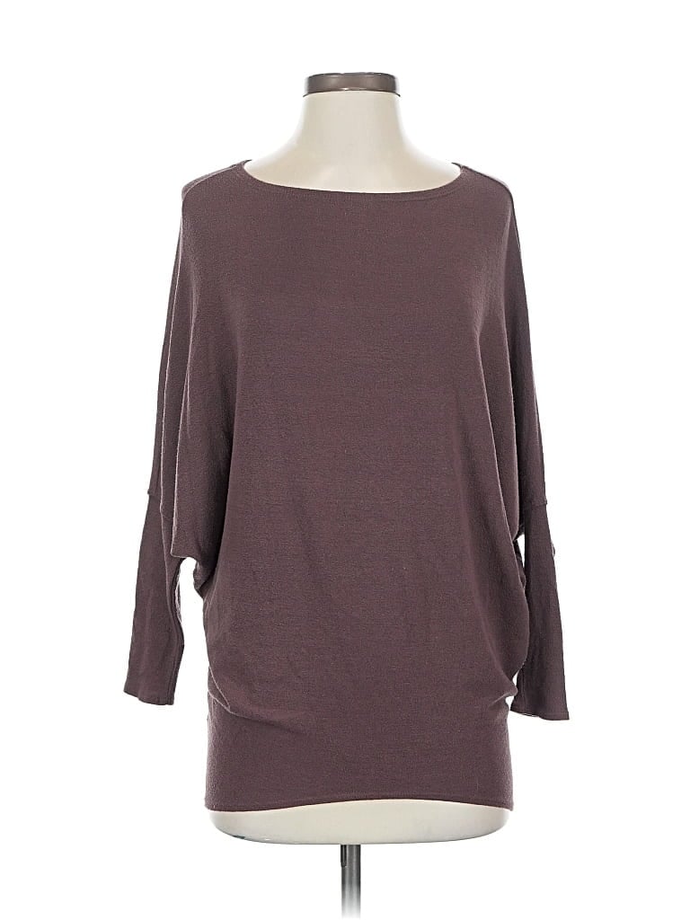 Pre-owned Lulus 3/4 Sleeve Top Burgundy Boatneck Tops