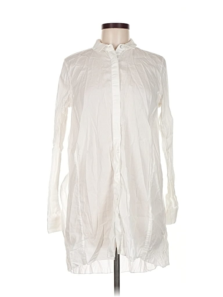 Pre-owned Cabi Long Sleeve Button Down Shirt In White