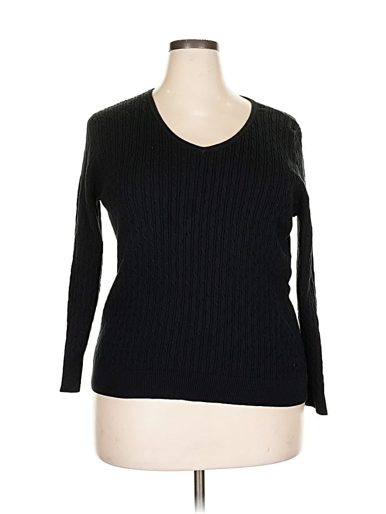 Pre-owned Talbots Outlet Pullover Sweater In Black