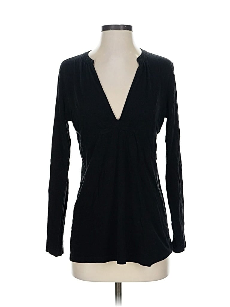 Pre-owned Ann Taylor Loft Outlet Long Sleeve T-shirt In Black