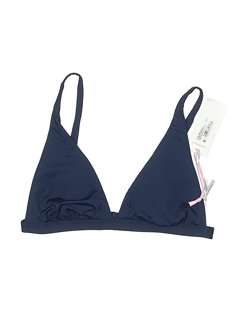 Vineyard Vines Swimsuit Top Blue Solid Pattern Swimwear