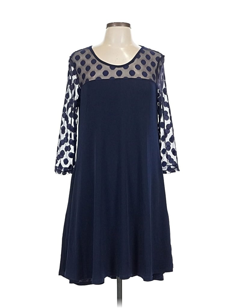 Pre-owned Nina Leonard Casual Dress In Blue