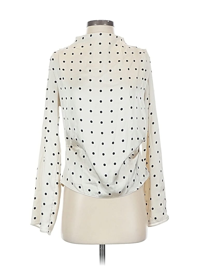 Pre-owned H&m Long Sleeve Blouse In White