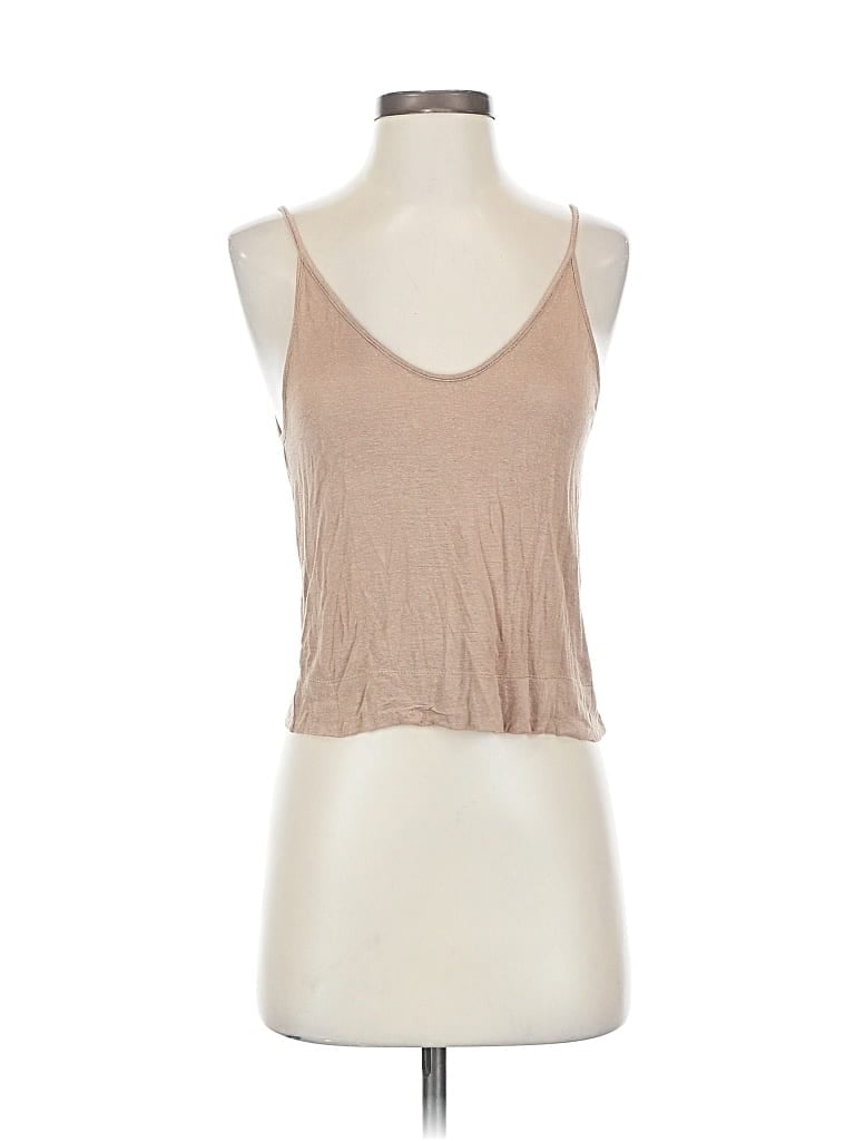 Pre-owned Alexander Wang T Tank Top Tan Strapless Neckline Tops In Brown