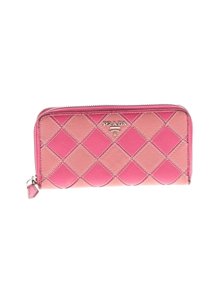 Pre-owned Prada Leather Wallet In Pink