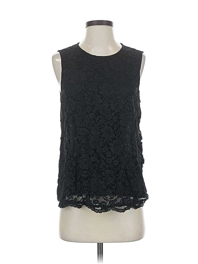 Pre-owned Joie Sleeveless Silk Top Black Halter Neckline Tops