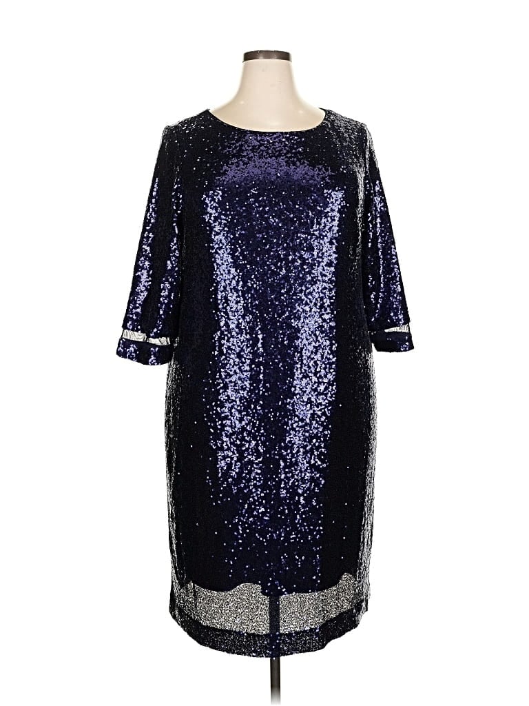 Pre-owned Sandra Darren Cocktail Dress In Silver