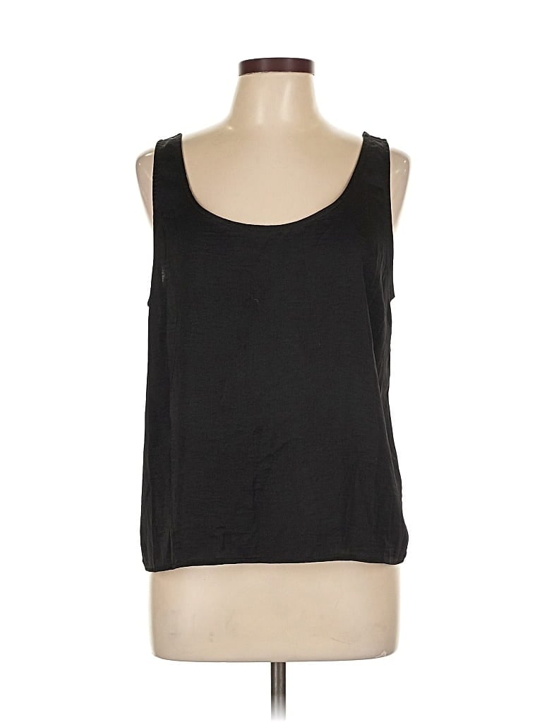 Pre-owned Melloday Sleeveless Top Black Scoop Neck Tops