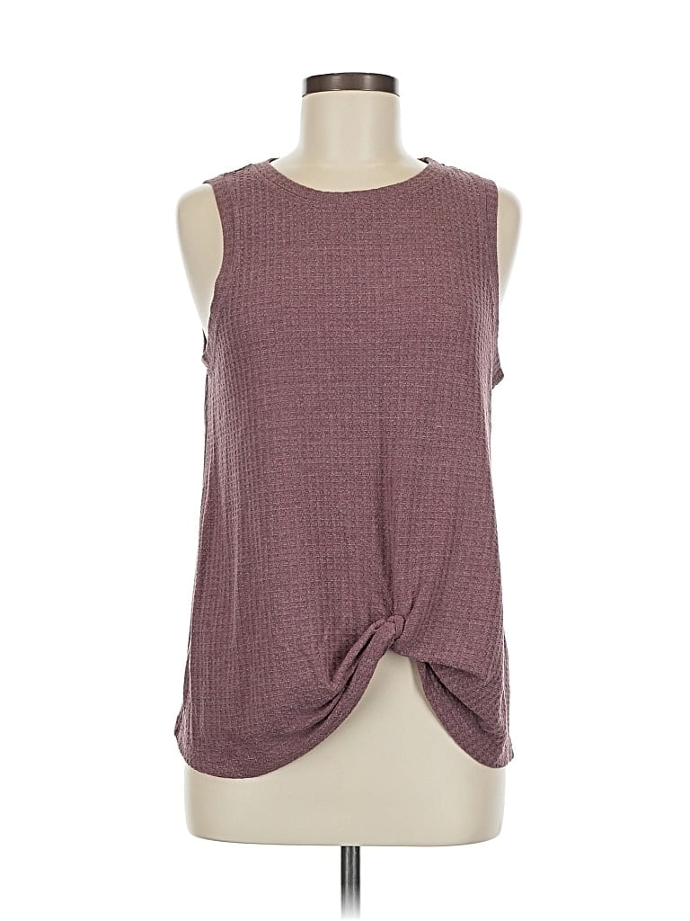 Pre-owned Miholl Sleeveless T-shirt In Burgundy