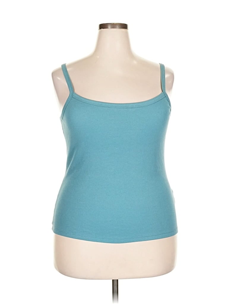 Pre-owned Victoria's Secret Tank Top Teal Strapless Neckline Tops In Blue