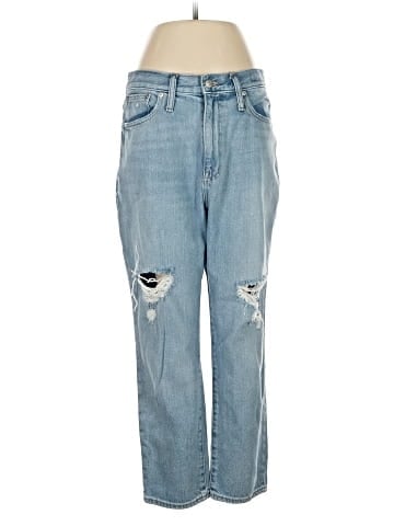Madewell The Petite Momjean in Gilford Wash: Ripped Edition (view 1)