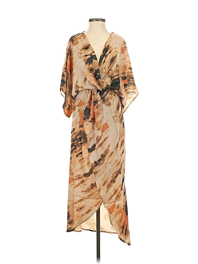 Lezat Casual Dress In Brown