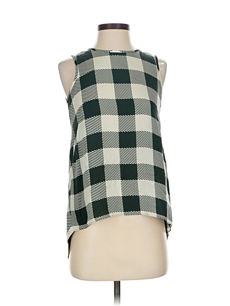 Pre-owned Rag & Bone Sleeveless Silk Top Green Halter Neckline Tops