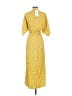 Lezat 100% Polyester Yellow Casual Dress Size XS - photo 2