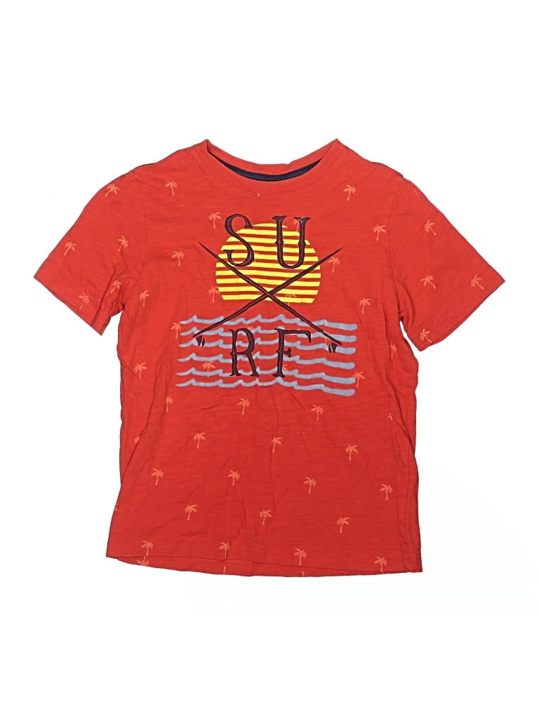 Pre-owned Hanna Andersson Kids' Short Sleeve T-shirt In Orange