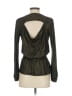 Ella Moss Metallic Black Long Sleeve Blouse Size XS - photo 2