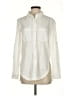 Athleta 100% Cotton Stripes Ivory Long Sleeve Button-Down Shirt Size XXS - photo 1