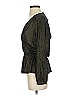 Ella Moss Metallic Black Long Sleeve Blouse Size XS - photo 5