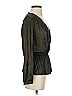 Ella Moss Metallic Black Long Sleeve Blouse Size XS - photo 4