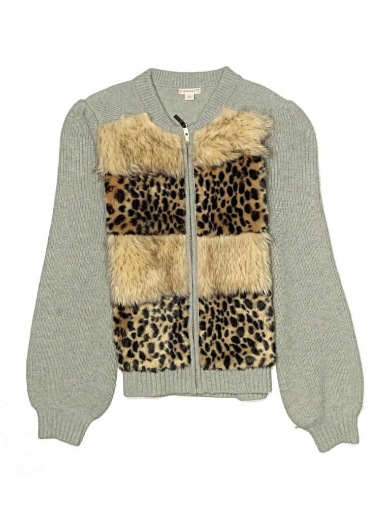 Pre-owned Crewcuts Kids' Cardigan Sweater In Gray