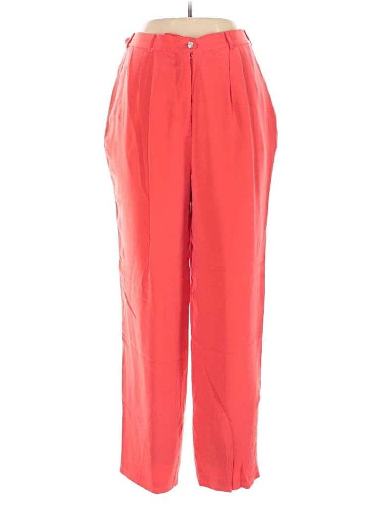 Pre-owned Due Per Due Silk Pants In Red