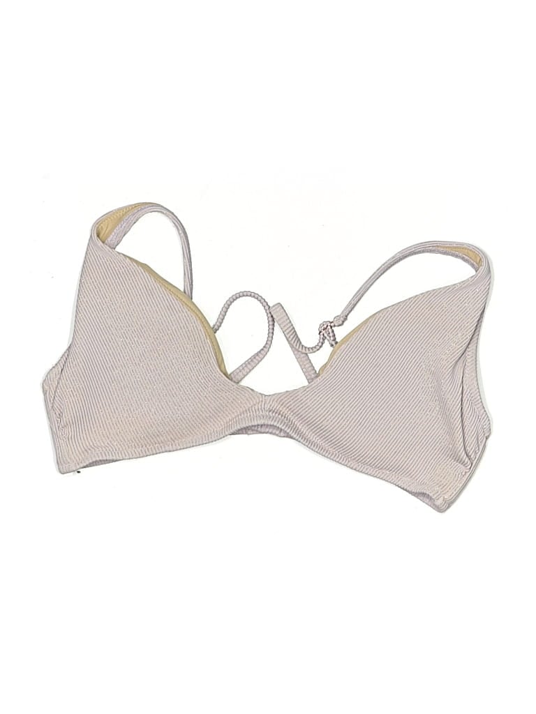 Pre-owned Shade & Shore Swimsuit Top Gray Swimwear