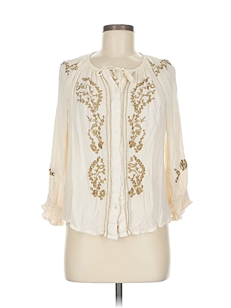 ELIE TAHARI Pre-owned 3/4 Sleeve Blouse In White
