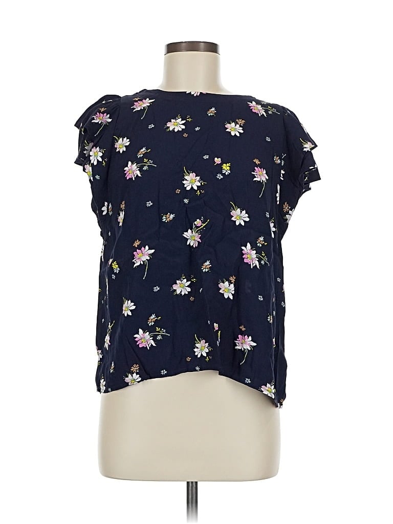 GAP Pre-owned Short Sleeve Blouse In Blue
