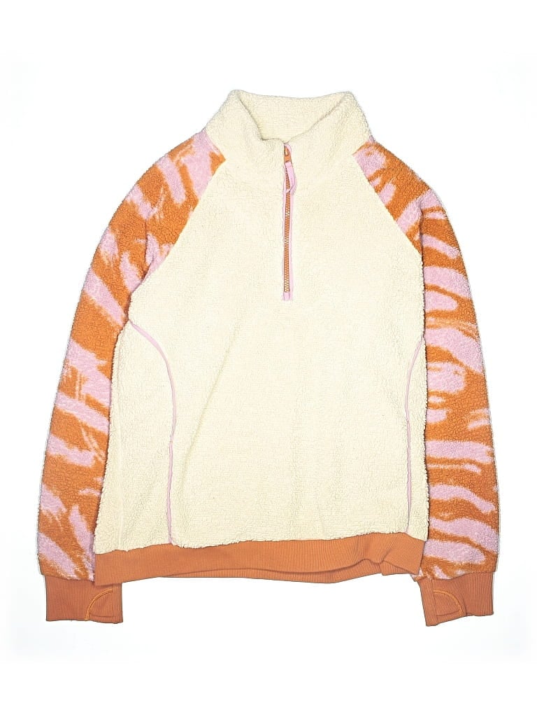 Pre-owned Athleta Kids' Track Jacket In White