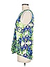 Everly 100% Polyester Green Ivory Sleeveless Blouse Size M - photo 5