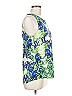 Everly 100% Polyester Green Ivory Sleeveless Blouse Size M - photo 4